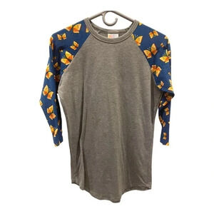 ‎Lularoe Women’s XXS Randy Gray With Butterflies